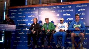 Meb Keflezighi talks about his race after ING New York City Marathon 2011