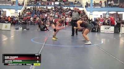 120 lbs Quarterfinal - Keston Johnson, Star Valley vs Zuri Tavarez, South Fremont