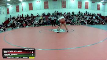 145 lbs Cons. Round 3 - Abigail Benner, West Branch vs Mackenzie Williams, Field