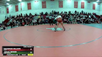 145 lbs Cons. Round 3 - Abigail Benner, West Branch vs Mackenzie Williams, Field