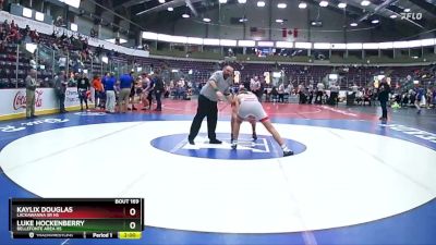 190 lbs Champ. Round 2 - Kaylix Douglas, Lackawanna Sr HS vs Luke Hockenberry, Bellefonte Area Hs