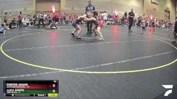 92 lbs Semis & 1st Wrestleback (8 Team) - Porter Adams, Backyard Brawlers vs Luca Amato, Ares Black