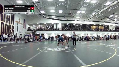 149 lbs Cons. Round 2 - Sam Smith, Heidelberg vs CJ Briner, Trine