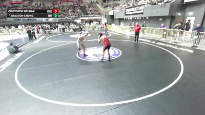 175 lbs Cons. Quarters - Cristofer Melgar, Paso Robles High School Wrestling vs Braxton Chung, Animal House Wrestling