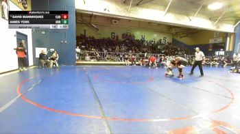 144 lbs Champ. Round 1 - David Mannriquez, Elsinore vs James York, Irvine