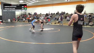 J-14 lbs Cons. Semi - Rohan Ballard, Clipper Wrestling Club vs Griffin Stafford, Hawkeye Wrestling Academy