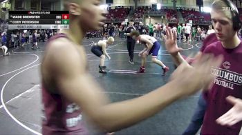 220 lbs Champ. Round 1 - Wade Brewster, Norris Wrestling Club vs Cody Peterson, Tekamah Herman Wrestling Club