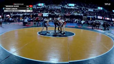 AA - 157 lbs Champ. Round 1 - Bronson Olson, Helena vs Kenny Carlos, Billings Senior High School
