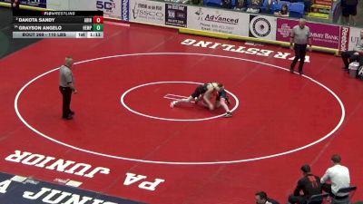 110 lbs Round Of 32 - Dakota Sandy, Abington Heights vs Grayson Angelo, Hempfield