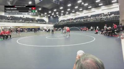 197 lbs 1st Place Match - Luke Meyer, Fresno City College vs Jonah Bertoli, Santa Rosa Junior College