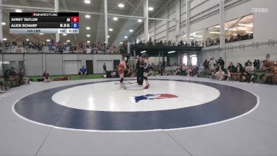 140 lbs Avrey Taylor, Arkansas vs Alice Scharp, Indiana Blue