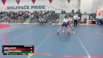 106 lbs Quarterfinal - Talatheon Warness, Aberdeen vs Aiden Labouff, Black Hills