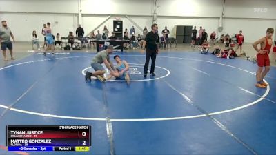 136 lbs Placement Matches (16 Team) - Tynan Justice, Oklahoma Red vs Matteo Gonzalez, Florida