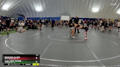 120 lbs Round 7 (8 Team) - Raelynne Moore, Warrior RTC vs Bronzen Glore, Noah Mattin`s WA