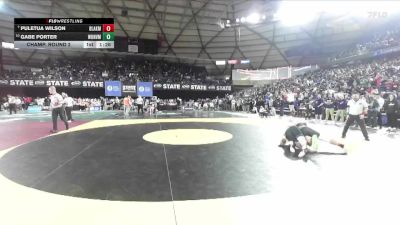 Boys 4A 215 lbs Champ. Round 2 - Puletua Wilson, Bonney Lake vs Gabe Porter, Woodinville