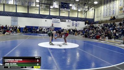 125 lbs 3rd Place Match - CAMERON TOSTON, Wasilla High School vs Jake Olson, Colony High School