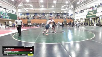 215 lbs Quarterfinal - Luke Mihele, San Clemente vs Corbett Hartman, Legend