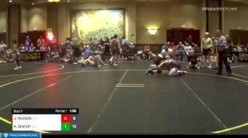 120 lbs Round 1 (3 Team) - Jacob Nicholls, The Untouchables Purple vs Kaden Branch, The Untouchables Black