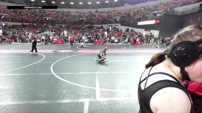 135++ Round 2 - Ali Kraak, Boscobel Youth Wrestling vs Rielyn Cuff, Red Hot Wrestling Club