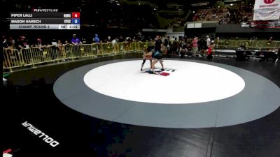 68-76 kg Champ. Round 2 - Piper Lalli, NorCal Queens Wrestling Club vs Mason Harsch, Community Youth Center - Concord Campus Wrestling