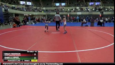 70 lbs Round 4 - Kinley Pederson, Summit Wrestling Academy vs Isabella Henze, Maverick Training Center