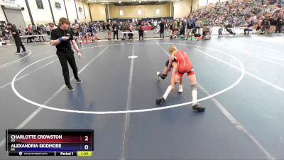 102 lbs Semifinal - Charlotte Crowston, ND vs Alexandria Skidmore, OK