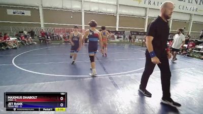 150 lbs Quarters & 1st Wb (16 Team) - Maximus Dhabolt, Iowa vs Jet Rank, Texas Red