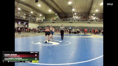 165 lbs Champ. Round 1 - Lillyanne Pickens, Harrisonville Youth Wrestling Club vs Gavin Shrum, Macon Youth Wrestling