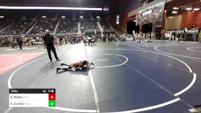 57 lbs Quarterfinal - Kamden Moser, Spearfish Youth WC vs Karter Curtiss, Project WC
