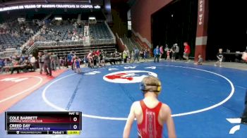 53 lbs Quarterfinal - Cole Barrett, Sheridan Wrestling Club vs Creed Day, Evanston Elite Wrestling Club