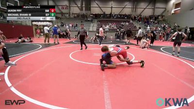 110 lbs 2nd Place - Jaxon Fry, Raw Wrestling Club vs Michael Evans III, Tulsa Blue T Panthers