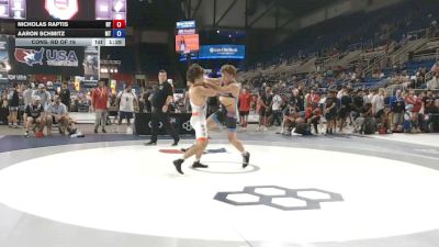 157 lbs Cons. Rd Of 16 - Nicholas Raptis, New York vs Aaron Schmitz, Montana