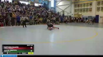 182 lbs Semifinal - Matthew Duarte, Caravel Academy vs Justin Griffith, Sanford H S