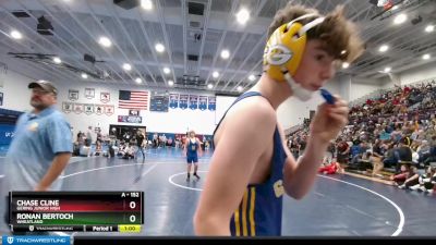 152 lbs Semifinal - Chase Cline, Gering Junior High vs Ronan Bertoch, Wheatland