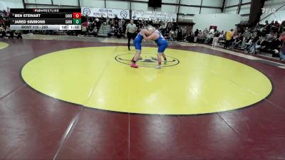 285 lbs Quarterfinal - Ben Stewart, Carbon vs Jared Simmons, Carbon