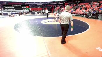 3A 150 lbs Cons. Round 1 - Oliver Quiros, Skokie (Niles North) vs Ryan Rosch, Wheaton (North)