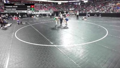 D1-113 lbs Cons. Round 2 - Samuel Volm, Wausau West vs Elijah Knox, Milw. Hamilton/Audobon Tech.