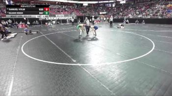 D1-113 lbs Cons. Round 2 - Samuel Volm, Wausau West vs Elijah Knox, Milw. Hamilton/Audobon Tech.