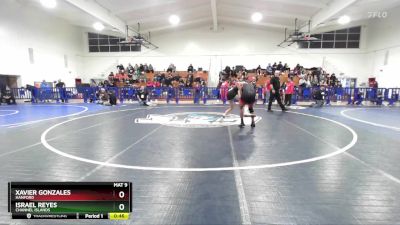 150 lbs Cons. Round 2 - Xavier Gonzales, Hanford vs Israel Reyes, Channel Islands