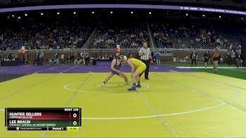 D3-157 lbs Cons. Round 2 - Hunter Sellers, Chippewa Hills HS vs Lee Braun, Catholic Central HS (Grand Rapids)