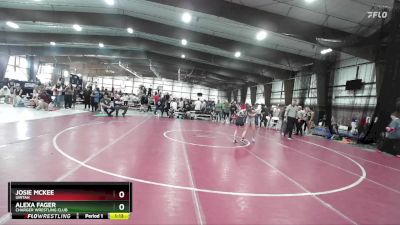 85 lbs Cons. Round 1 - Alexa Fager, Charger Wrestling Club vs Josie Mckee, Uintah