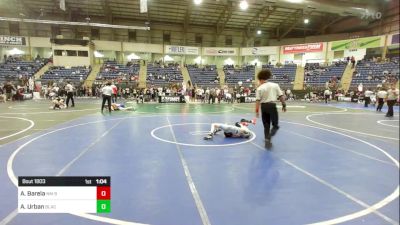 69 lbs Quarterfinal - Andy Barela, NM Bad Boyz vs Atlas Urban, Black Fox Wr Acd