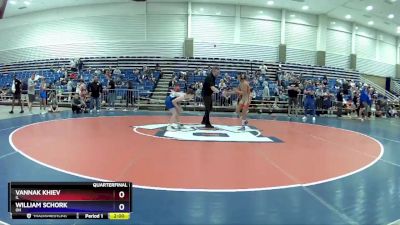 92 lbs Quarterfinal - Vannak Khiev, IL vs William Schork, OH