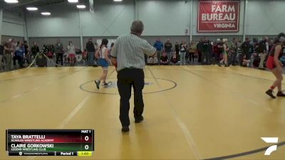 95-97 lbs Round 2 - Claire Gorkowski, Legend Wrestling Club vs Taya Brattelli, Scanlan Wrestling Academy