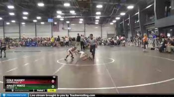 56 lbs Round 4 - Hailey Mintz, PA Gold vs Cole Massey, Minion Black