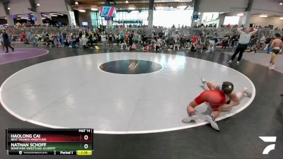 120 lbs Champ. Round 1 - Nathan Schoff, Boneyard Wrestling Academy vs Haolong Cai, Best Trained Wrestling