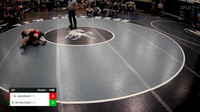 127 lbs Cons. Round 1 - Gavin Jacobson, Punxsutawney Area Hs vs Rusty Winterstein, Sheffield Area Hs