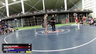 100 lbs Round 4 (6 Team) - Katelynn Dockery, Texas Blue vs Cami Krzciuk, Michigan