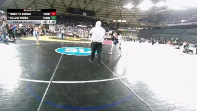 Boys 3A 215 lbs Champ. Round 2 - Quentin Cobbs, Sedro-Woolley vs Calvin Serra, Bellarmine Prep