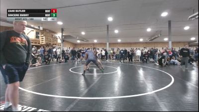 189 lbs Quarterfinal - Zane Butler, Montoursville vs Sincere Embry, Monticello